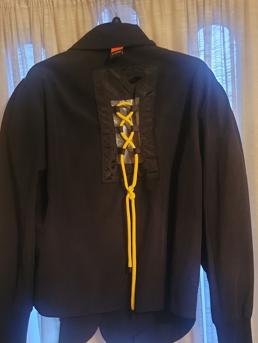 Womens Black Blazer with Orange and Lime And Yellow Accent Cords - Picture 7 of 9